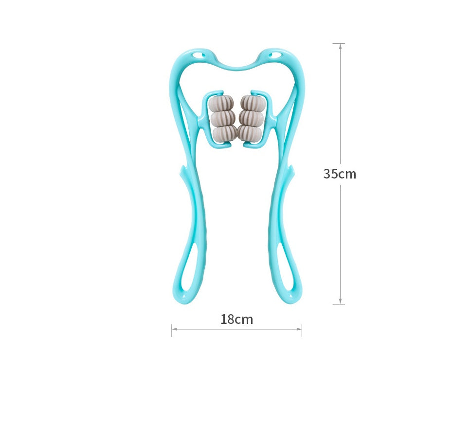 Multifunctional Manual Six-wheel Neck Massager Massage Relieve Roller Massage Tool - lotbak