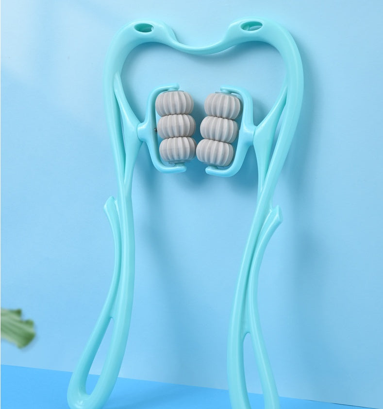 Multifunctional Manual Six-wheel Neck Massager Massage Relieve Roller Massage Tool - lotbak