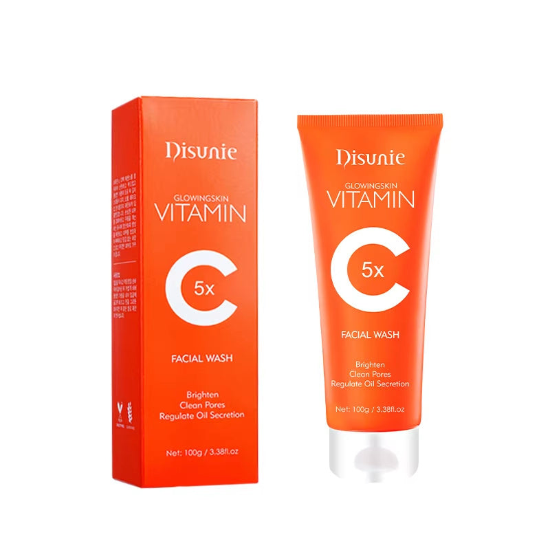 Vitamin C Amino Acid Facial Cleanser Face Glow And Cleans Whitening Brightening Oil Control Face Wash For Men Women - lotbak