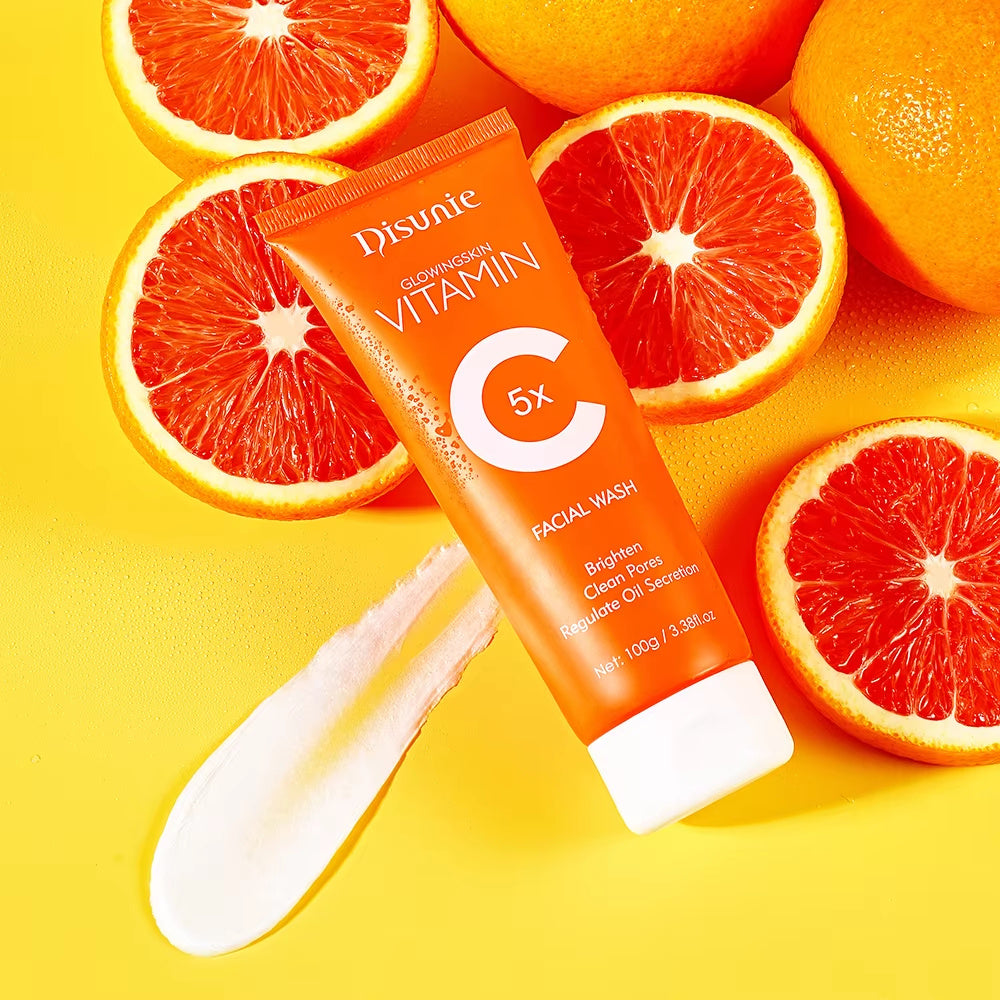 Vitamin C Amino Acid Facial Cleanser Face Glow And Cleans Whitening Brightening Oil Control Face Wash For Men Women - lotbak