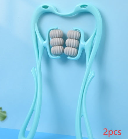 Multifunctional Manual Six-wheel Neck Massager Massage Relieve Roller Massage Tool - lotbak