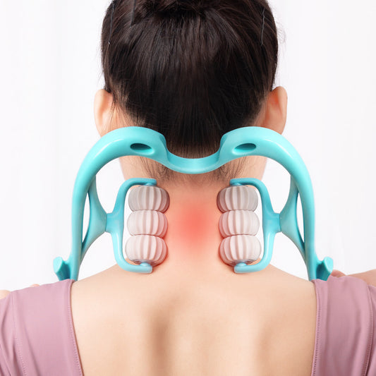 Multifunctional Manual Six-wheel Neck Massager Massage Relieve Roller Massage Tool - lotbak