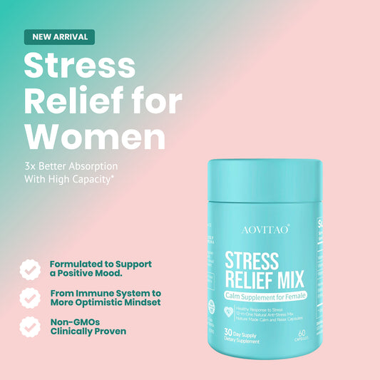 Ashwagandha For Women Supplement With L-Theanine Magnesium, Stress Relief, Focus And Relaxation Support Anxiery Pill - lotbak
